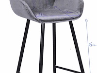 Set van 2 barstoelen amman 65cm - grijs - afbeelding 2 van  7