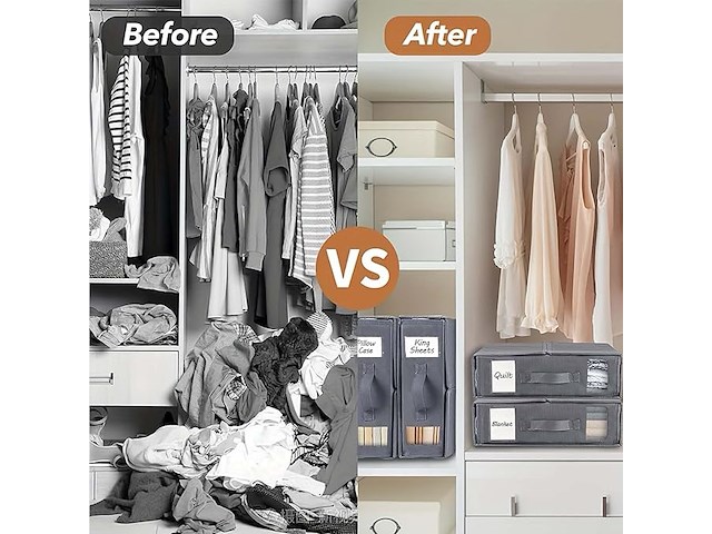 Set van 2 beddenlakenorganizers - afbeelding 3 van  4