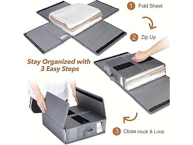 Set van 2 beddenlakenorganizers - afbeelding 2 van  2