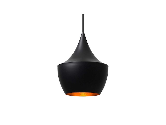Set van 2 brede hanglampen van 36 cm en zwarte fat - afbeelding 1 van  2