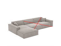 Set van 2 chaise longue - beige stof - afbeelding 2 van  5