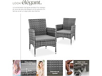 Set van 2 comfortabele fauteuils met armleuningen - afbeelding 5 van  8