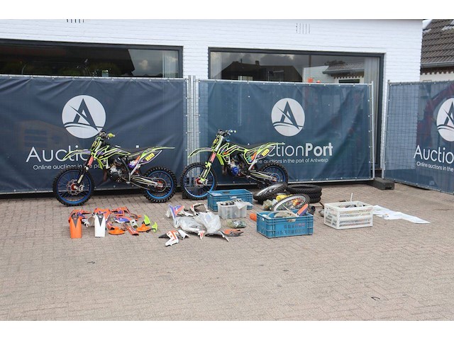Set van 2 crossmotoren ktm 85-sx 17/14 benzine 2017 met onderdelen (marge) - afbeelding 1 van  1