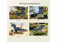 Set van 2 draagbare campingstoelen, klapstoel voor kamperen, met draagtas, blauw - afbeelding 4 van  8