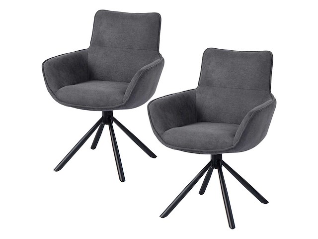 Set van 2 draaibare eetkamerstoelen - afbeelding 3 van  6
