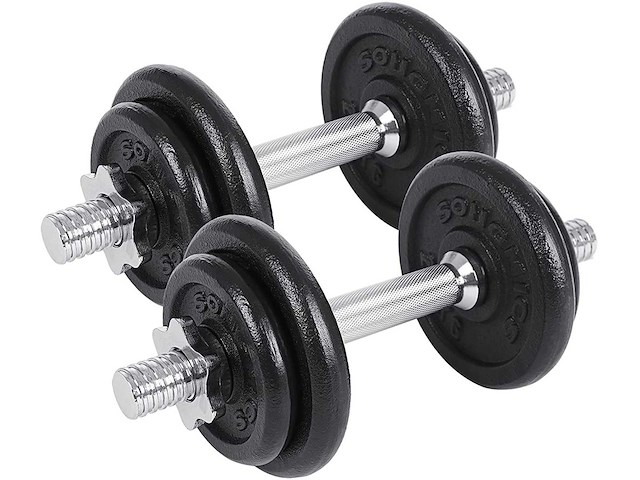 Set van 2 dumbbells: 20 kg, 30kg, 40kg, 50kg, 60kg - afbeelding 1 van  6