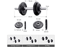 Set van 2 dumbbells: 20 kg, 30kg, 40kg, 50kg, 60kg - afbeelding 3 van  6