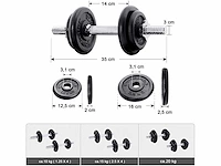 Set van 2 dumbbells: 20 kg, 30kg, 40kg, 50kg, 60kg - afbeelding 3 van  6