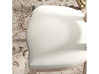 Set van 2 eetkamerstoelen, keukenstoelen, vintage design, weense wandelstoklook, natuur + crème - afbeelding 5 van  8
