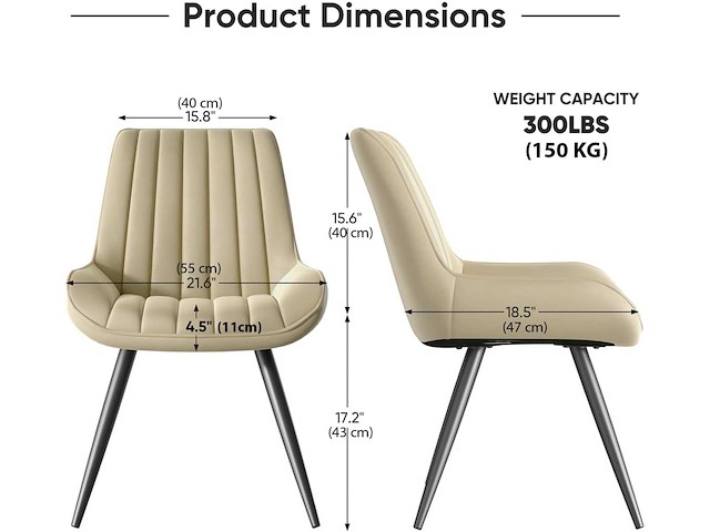 Set van 2 eetkamerstoelen - afbeelding 2 van  4