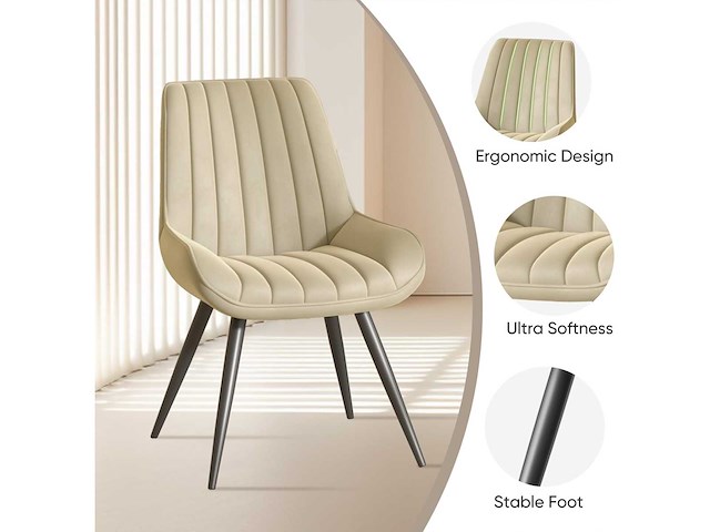 Set van 2 eetkamerstoelen - afbeelding 3 van  4