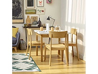 Set van 2 eikenhouten stoelen - licht hout - afbeelding 2 van  3