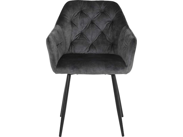 Set van 2 fauteuils, tina-stoel - vintage antraciet microvezel - afbeelding 4 van  8