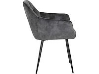 Set van 2 fauteuils, tina-stoel - vintage antraciet microvezel - afbeelding 6 van  8