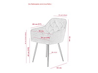Set van 2 fauteuils, tina-stoel - vintage antraciet microvezel - afbeelding 7 van  8