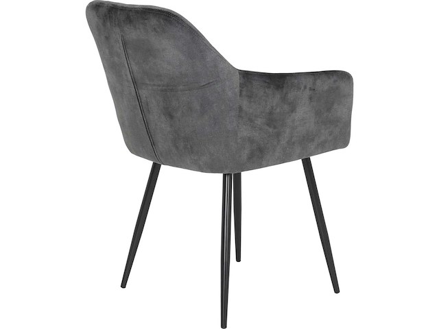 Set van 2 fauteuils, tina-stoel - vintage antraciet microvezel - afbeelding 8 van  8