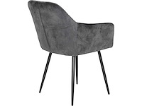 Set van 2 fauteuils, tina-stoel - vintage antraciet microvezel - afbeelding 8 van  8