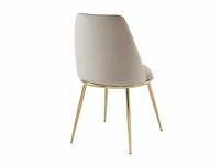 Set van 2 fluwelen en gouden metalen stoelen - beige - pascal morabito - afbeelding 8 van  8