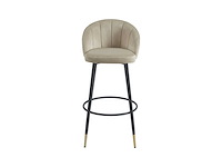 Set van 2 fluwelen en metalen barkrakkjes - beige - afbeelding 3 van  7