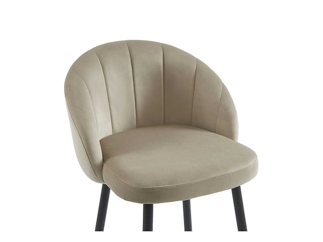 Set van 2 fluwelen en metalen barkrakkjes - beige - afbeelding 5 van  7