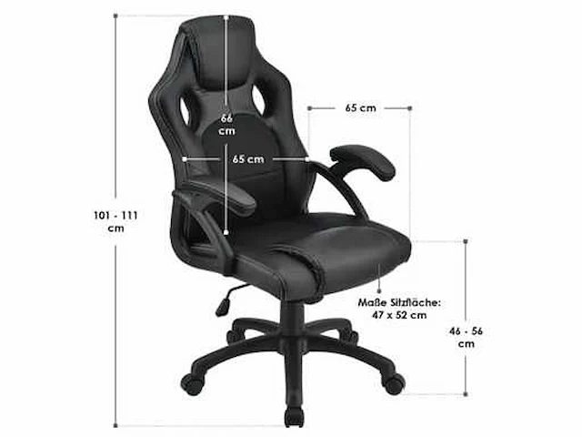 Set van 2 gestoffeerde bureaustoelen met verstelbare rugleuning - afbeelding 8 van  8