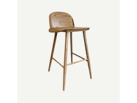 Set van 2 glavo-krukjes in natuurlijk hout van 65 cm hoog - plus rugleuning - afbeelding 1 van  5