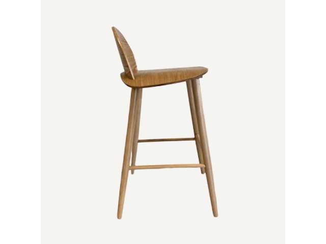 Set van 2 glavo-krukjes in natuurlijk hout van 65 cm hoog - plus rugleuning - afbeelding 2 van  5