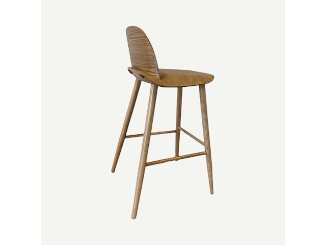 Set van 2 glavo-krukjes in natuurlijk hout van 65 cm hoog - plus rugleuning - afbeelding 5 van  5