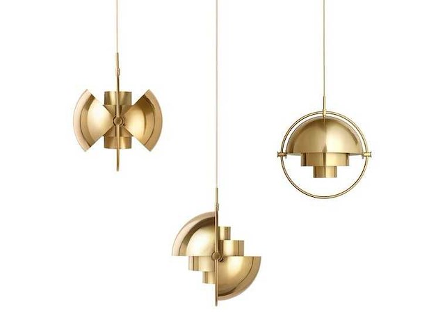 Set van 2 globulo hanglampen - goud - afbeelding 1 van  6