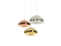 Set van 2 gulf hanglampen 18 cm goud - afbeelding 3 van  3