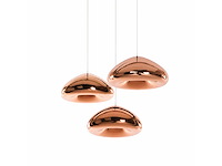 Set van 2 gulf pendellampen 30cm - koper