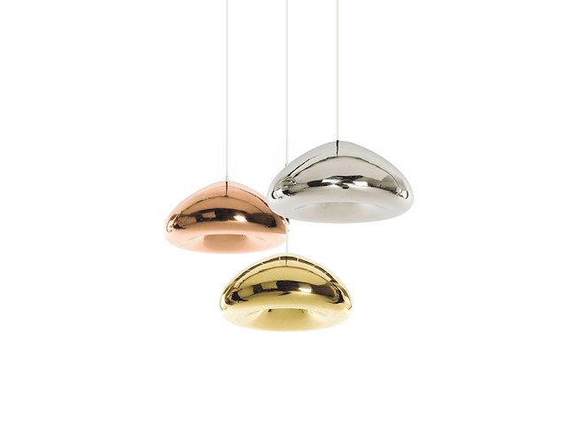 Set van 2 gulf pendellampen 40cm-goud - groot formaat - afbeelding 3 van  4