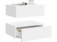Set van 2 hangend nachtkastje met lade, wit - afbeelding 2 van  9