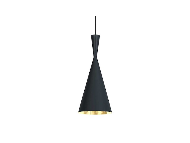 Set van 2 hoge vergulde zwarte draad hanglampen - afbeelding 1 van  4