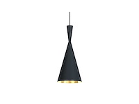 Set van 2 hoge vergulde zwarte draad hanglampen - afbeelding 1 van  4