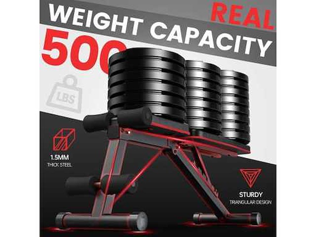 Set van 2 inklapbare gewichtsbanken, verstelbare liggende bank voor het hele lichaam - afbeelding 3 van  8