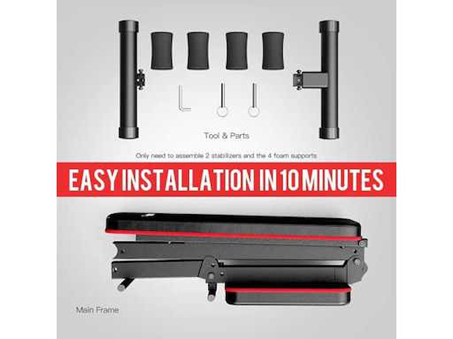 Set van 2 inklapbare gewichtsbanken, verstelbare liggende bank voor het hele lichaam - afbeelding 8 van  8