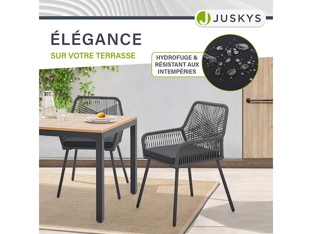 Set van 2 kastos touwtuinstoelen - afbeelding 1 van  3