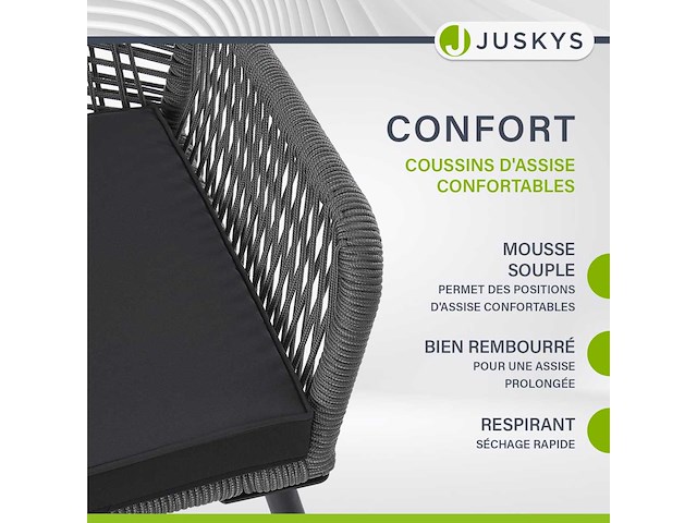 Set van 2 kastos touwtuinstoelen - afbeelding 2 van  3