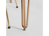 Set van 2 koningin ronde tafels: één met een diameter van 80 cm en de tweede met een diameter van 100 cm - witte bladen - afbeelding 2 van  7