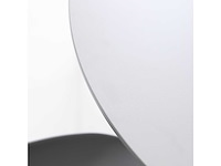 Set van 2 koningin ronde tafels: één met een diameter van 80 cm en de tweede met een diameter van 100 cm - witte bladen - afbeelding 6 van  7