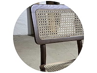 Set van 2 krukjes: 1 jenny kruk 65 cm wit /natu en 1 kruk 75 cm natuurlijke walnoot - afbeelding 2 van  2