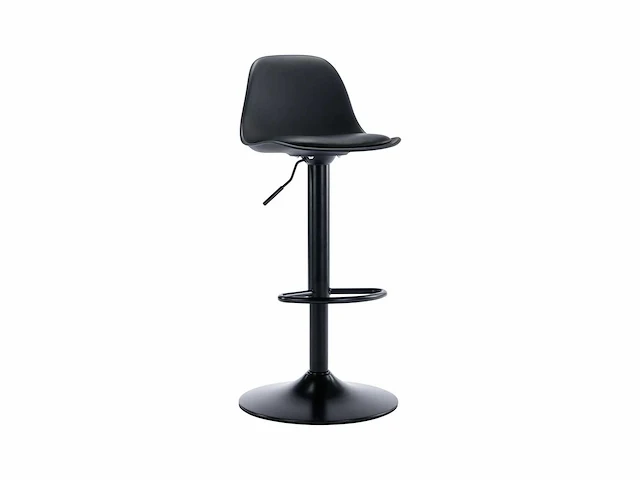 Set van 2 krukjes van polypropyleen en metalen stangen - instelbare hoogte - zwart - afbeelding 4 van  6