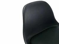 Set van 2 krukjes van polypropyleen en metalen stangen - instelbare hoogte - zwart - afbeelding 5 van  6