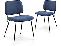 Set van 2 moderne gestoffeerde eetkamerstoelen - afbeelding 3 van  9