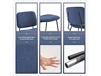 Set van 2 moderne gestoffeerde eetkamerstoelen - afbeelding 5 van  9