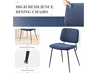 Set van 2 moderne gestoffeerde eetkamerstoelen - afbeelding 6 van  9