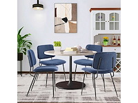 Set van 2 moderne gestoffeerde eetkamerstoelen - afbeelding 8 van  9