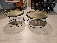 Set van 2 nieuwe gouden metalen salontafels - afbeelding 1 van  1