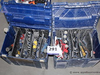 Set van 2 opbergkoffers - berner - met handgereedschap - afbeelding 1 van  3